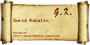Gurzó Katalin névjegykártya